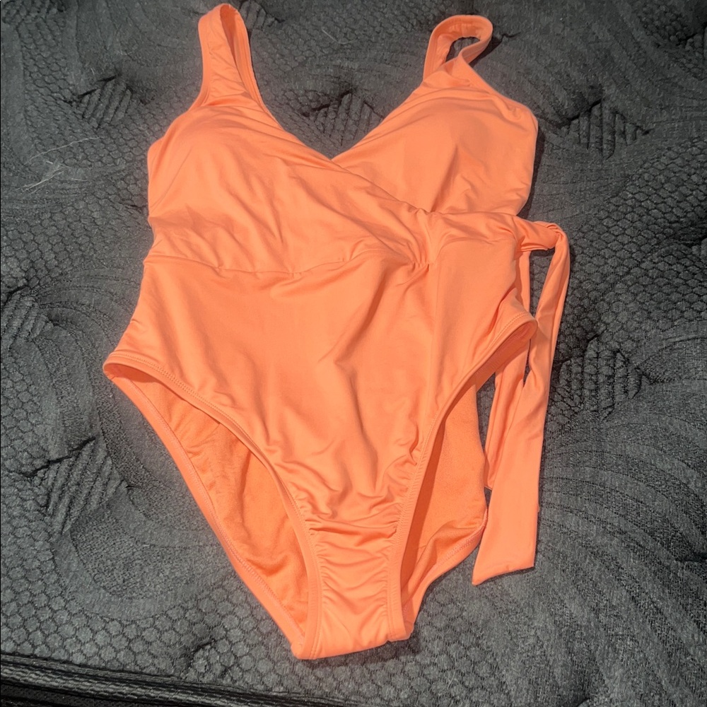 Vibrant Coral One Piece Swimsuit